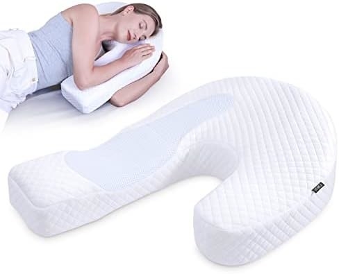 Bantal untuk Side Sleeper Body Pillow untuk Dewasa Memory Foam Pillow dengan U-Shaped Contoured Support Pain Relief dengan