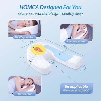 Bantal untuk Side Sleeper Body Pillow untuk Dewasa Memory Foam Pillow dengan U-Shaped Contoured Support Pain Relief dengan