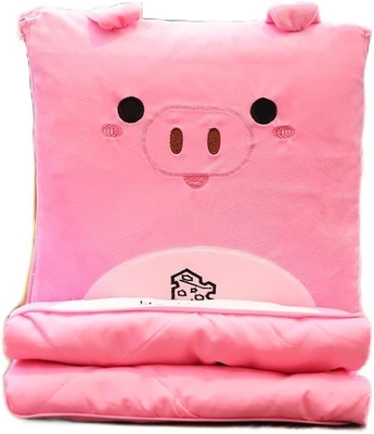 Selimut dan Bantal Perjalanan - Premium Soft 2 in 1 Selimut Pesawat dengan Bantal Tas Lembut