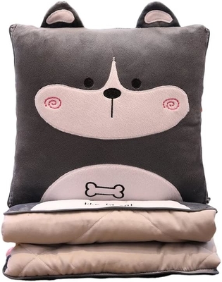 Selimut dan Bantal Perjalanan - Premium Soft 2 in 1 Selimut Pesawat dengan Bantal Tas Lembut