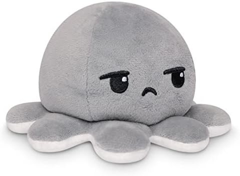 TeeTurtle - The Original Reversible Octopus Plushie - Love + Hate - Cute Sensory Fidget Dipenuhi Hewan yang Menunjukkan Anda