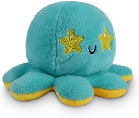 TeeTurtle - The Original Reversible Octopus Plushie - Love + Hate - Cute Sensory Fidget Dipenuhi Hewan yang Menunjukkan Anda