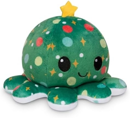 TeeTurtle - The Original Reversible Octopus Plushie - Love + Hate - Cute Sensory Fidget Dipenuhi Hewan yang Menunjukkan Anda