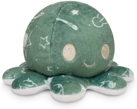 TeeTurtle - The Original Reversible Octopus Plushie - Love + Hate - Cute Sensory Fidget Dipenuhi Hewan yang Menunjukkan Anda