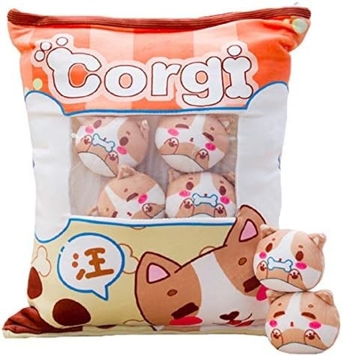 REFAHB Cute Plush Pillow Throw Pillow Removable Stuffed Animal Toys Hadiah Kreatif untuk Anak Perempuan (Kitten)
