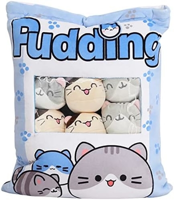 REFAHB Cute Plush Pillow Throw Pillow Removable Stuffed Animal Toys Hadiah Kreatif untuk Anak Perempuan (Kitten)