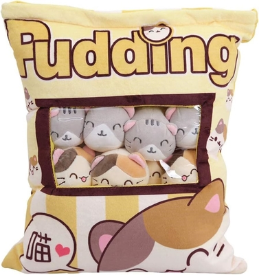 REFAHB Cute Plush Pillow Throw Pillow Removable Stuffed Animal Toys Hadiah Kreatif untuk Anak Perempuan (Kitten)