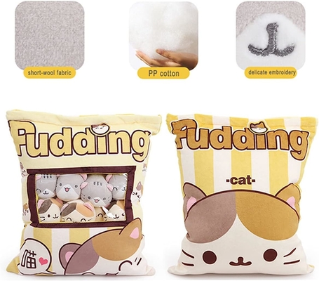 REFAHB Cute Plush Pillow Throw Pillow Removable Stuffed Animal Toys Hadiah Kreatif untuk Anak Perempuan (Kitten)