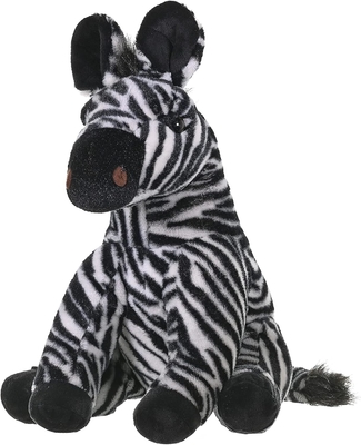 Republik Liar Zebra Plush, hewan isi, mainan plush, hadiah untuk anak-anak, Cuddlekins 12 inci, Multicolor