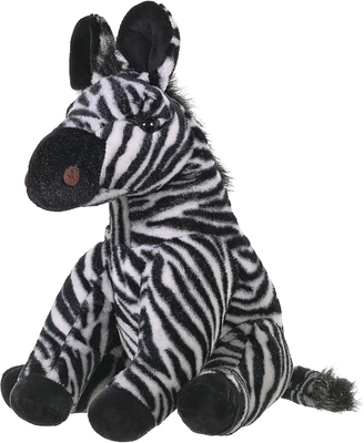 Republik Liar Zebra Plush, hewan isi, mainan plush, hadiah untuk anak-anak, Cuddlekins 12 inci, Multicolor