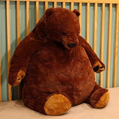23.6in Dark Brown Teddy Bear Plush Toy Simulasi Djungelskog Teddy Bear Dipenuhi Hewan Boneka Rumah