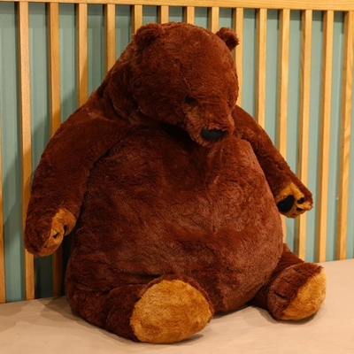 23.6in Dark Brown Teddy Bear Plush Toy Simulasi Djungelskog Teddy Bear Dipenuhi Hewan Boneka Rumah