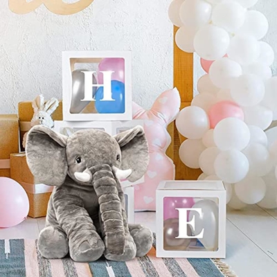 Dolanan hewan plush gajah yang diisi 24 inci