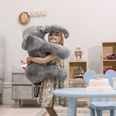 Dolanan hewan plush gajah yang diisi 24 inci