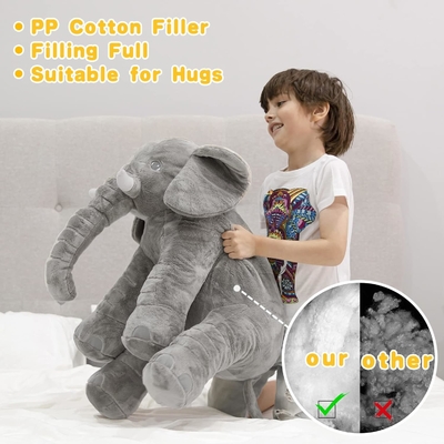 Dolanan hewan plush gajah yang diisi 24 inci