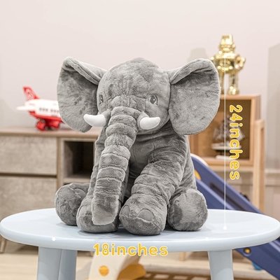 Dolanan hewan plush gajah yang diisi 24 inci