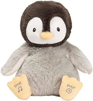 GUND Bayi Animasi Flappy Gajah Plush, Bernyanyi Dipenuhi Hewan Bayi Mainan untuk Usia 0 dan di atas, Abu-abu, 12 &quot;