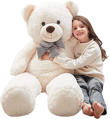 Misscindy Giant Teddy Bear Plüsch Dipenuhi Hewan untuk Pacar atau Anak-anak 47 inci, (Bodas)