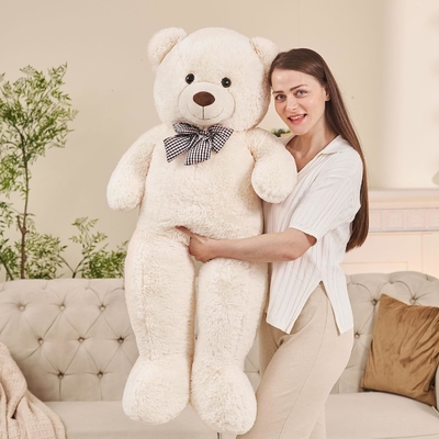 Misscindy Giant Teddy Bear Plüsch Dipenuhi Hewan untuk Pacar atau Anak-anak 47 inci, (Bodas)
