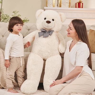 Misscindy Giant Teddy Bear Plüsch Dipenuhi Hewan untuk Pacar atau Anak-anak 47 inci, (Bodas)