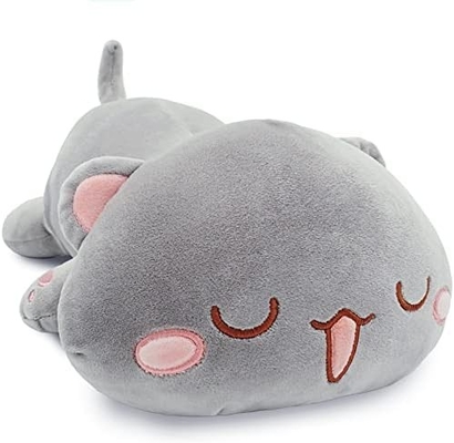Onsoyours Cute Kitten Plush Toy 25.5 &quot;Kitty Soft Anime Cat Besar Plush Bantal untuk Anak-anak (Bodas A, 25.5