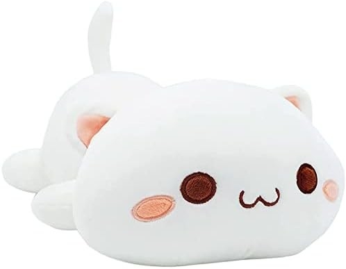 Onsoyours Cute Kitten Plush Toy 25.5 &quot;Kitty Soft Anime Cat Besar Plush Bantal untuk Anak-anak (Bodas A, 25.5