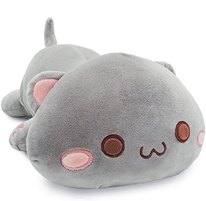 Onsoyours Cute Kitten Plush Toy 25.5 &quot;Kitty Soft Anime Cat Besar Plush Bantal untuk Anak-anak (Bodas A, 25.5