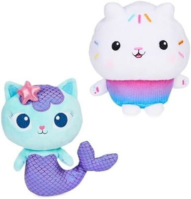 Gabby's Dollhouse, 7 inci Kitty Fairy Purr-ific Plush Toy, mainan anak-anak untuk usia 3 tahun ke atas
