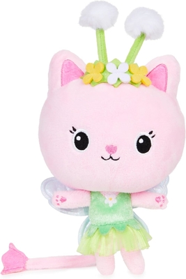 Gabby's Dollhouse, 7 inci Kitty Fairy Purr-ific Plush Toy, mainan anak-anak untuk usia 3 tahun ke atas