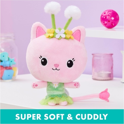 Gabby's Dollhouse, 7 inci Kitty Fairy Purr-ific Plush Toy, mainan anak-anak untuk usia 3 tahun ke atas