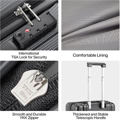 Set 2 Piece Bawa Bagasi Dengan Roda PC Hard Shell Baju Ringan Terdaftar Tsa Baju Besar Baju Perjalanan