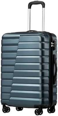 Koper PC ABS TSA Bagasi 3 Piece Set Kunci Spinner Bawa (biru Teal)