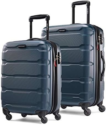 Omni PC Hardside Bagasi yang dapat diperluas dengan roda spinner, carry-on 20 inci, Teal