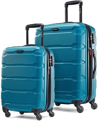 Omni PC Hardside Bagasi yang dapat diperluas dengan roda spinner, carry-on 20 inci, Teal