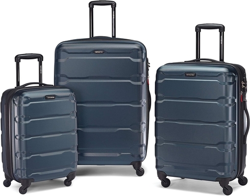 Omni PC Hardside Bagasi yang dapat diperluas dengan roda spinner, carry-on 20 inci, Teal