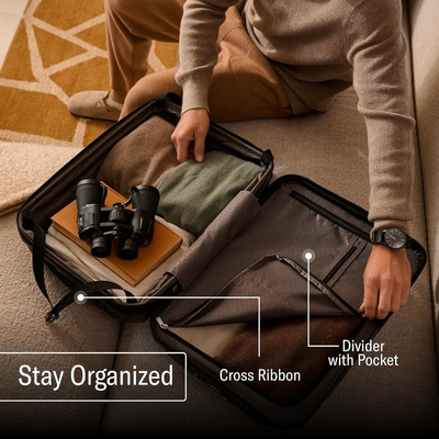 Hardside Expandable dengan Double Spinner Wheels, Carry-On 21 Inch, Putih