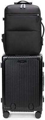 20in Aluminium Frame Hardside Spinner Wheel Baggage, Dibangun-di kunci TSA Bawa di koper, dengan Cup Holder &amp; USB Port