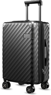 Bawa Pada Bagasi 22x14x9 Maskapai Disetujui - 35L Polikarbonat Expandable Hard Shell koper dengan roda Spinner