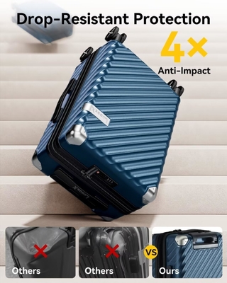 Bawa Pada Bagasi 22x14x9 Maskapai Disetujui - 35L Polikarbonat Expandable Hard Shell koper dengan roda Spinner