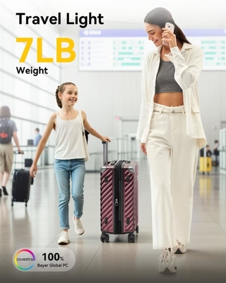 Bawa Pada Bagasi 22x14x9 Maskapai Disetujui - 35L Polikarbonat Expandable Hard Shell koper dengan roda Spinner