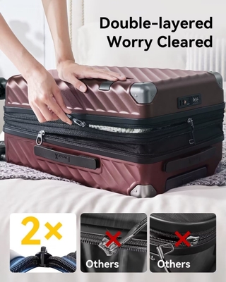 Bawa Pada Bagasi 22x14x9 Maskapai Disetujui - 35L Polikarbonat Expandable Hard Shell koper dengan roda Spinner
