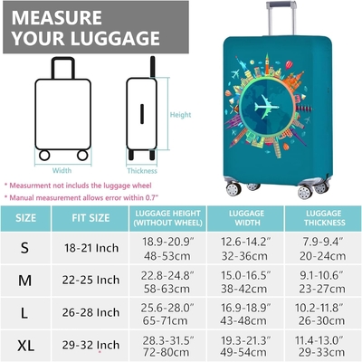 Travelkin Baggage Covers For Suitcase Tsa Disetujui, Suitcase Cover Protector Fit 18-32 Inch Baggage