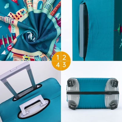 Travelkin Baggage Covers For Suitcase Tsa Disetujui, Suitcase Cover Protector Fit 18-32 Inch Baggage