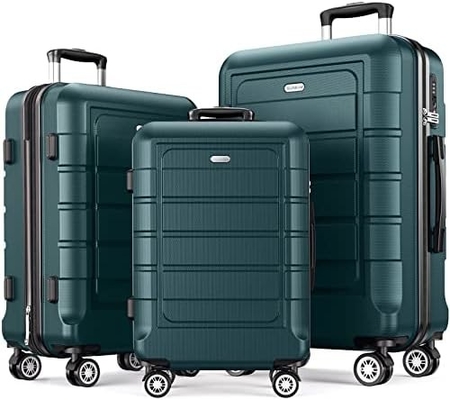Set bagasi PC+ABS yang dapat diperluas koper tahan lama roda ganda kunci TSA 3 pcs anggur merah