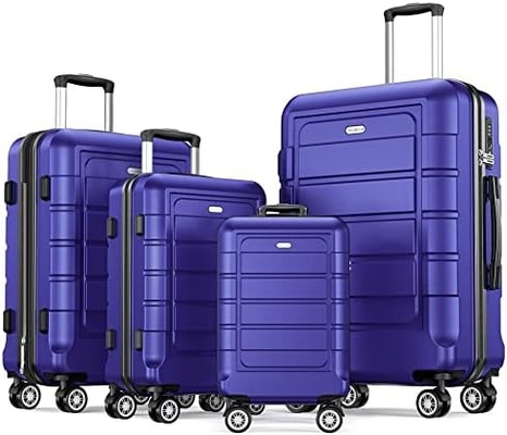 Set bagasi PC+ABS yang dapat diperluas koper tahan lama roda ganda kunci TSA 3 pcs anggur merah