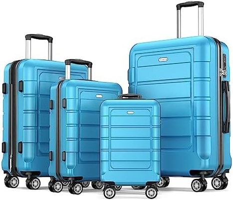 Set bagasi PC+ABS yang dapat diperluas koper tahan lama roda ganda kunci TSA 3 pcs anggur merah