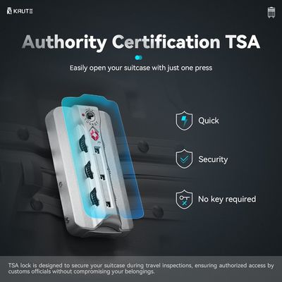 Bagasi tanpa ritsleting dengan 4 roda 20 inci Hard Shell koper dengan PC + ABS TSA Kunci 4 Metal Corner Putih