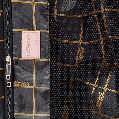 Moonlight Hardside Bagasi yang bisa diperluas dengan roda spinner, Rose Gold, Checked-Medium 24-Inch