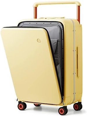 Luggage Wide Handle Luxury Design Rolling Travel Suitcase PC Hardside dengan Frame Aluminium Hollow Spinner Wheels,