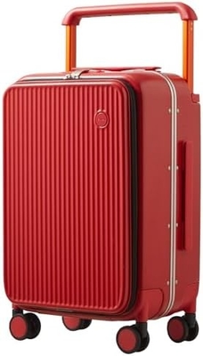 Luggage Wide Handle Luxury Design Rolling Travel Suitcase PC Hardside dengan Frame Aluminium Hollow Spinner Wheels,